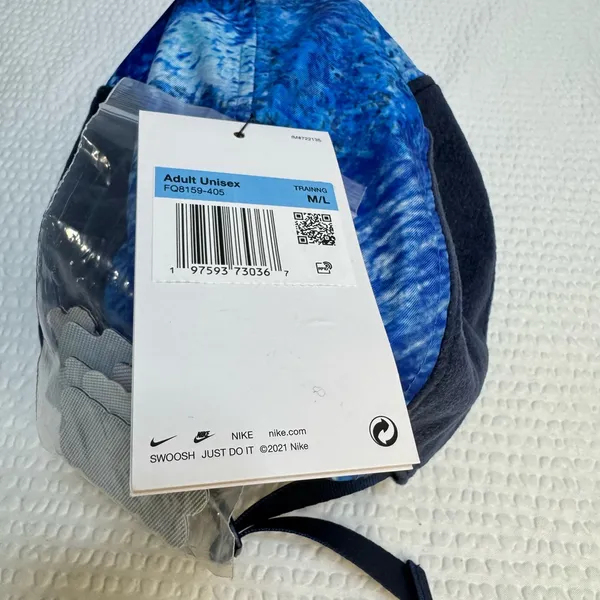 Nike Fly 5 Panel Hat USA Olympic Team Patches Size M/ L Dri Fit Blue Running New - Image 7