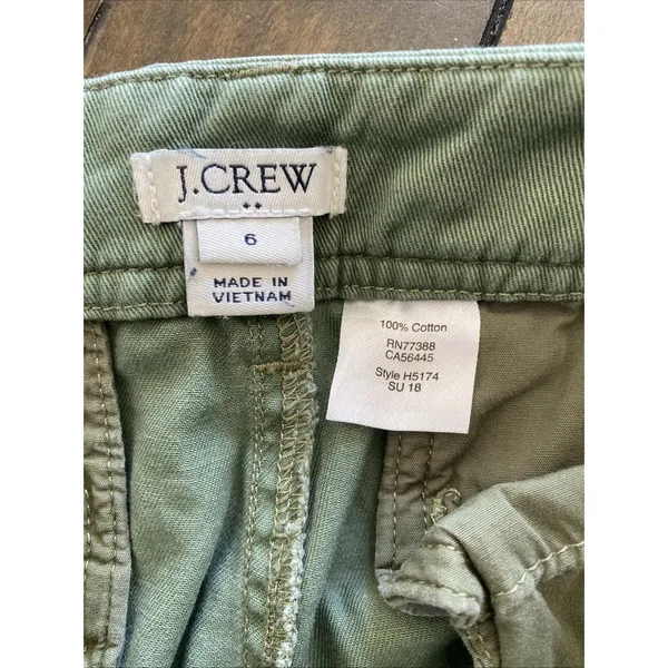 J Crew‎ Womens 6 Green Straight Leg Boyfriend Jeans Chino - Image 3