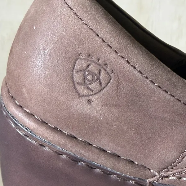 Ariat Women's‎ Strathmore brown leather clogs Size 10 Floral - Image 8