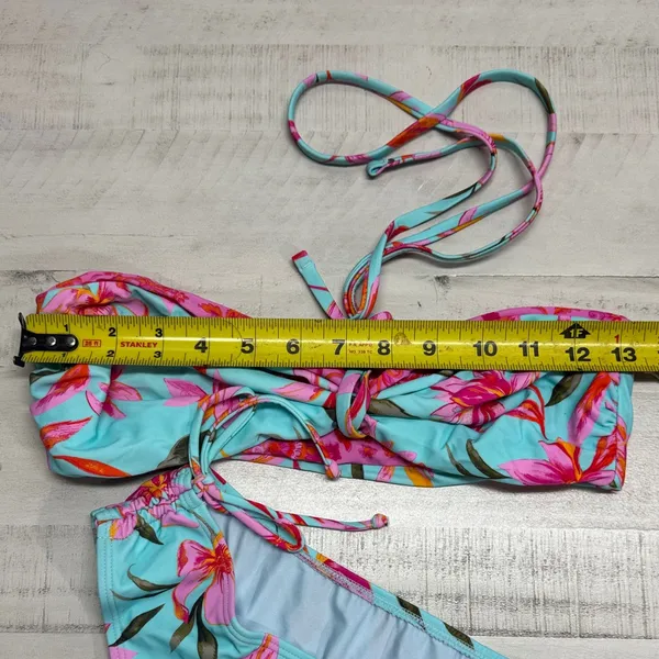 BOGO Cupshe Sunrise Flora Reversible Scoop Bikini Top & Standard Bottoms Set - Image 6