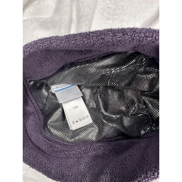 Columbia Hat Beanie Womens L Purple Fleece Omni-Heat Thermal Lined Winter Ski - Image 3