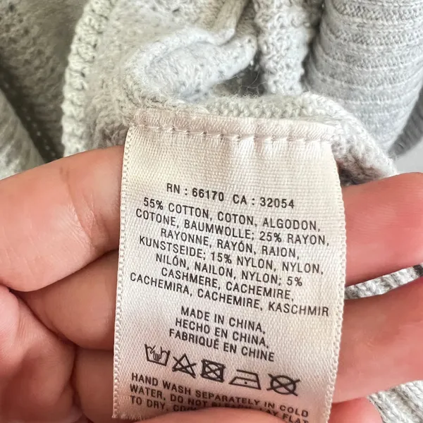 Anthropologie Moth Cardigan Sz Small‎ Grey Knitted Open Front - Image 5