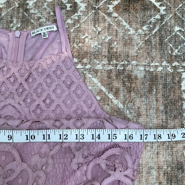 Black Swan Charlotte Lace Dress Size M Blush Pink Skater Fit Flare Wedding Guest - Image 12