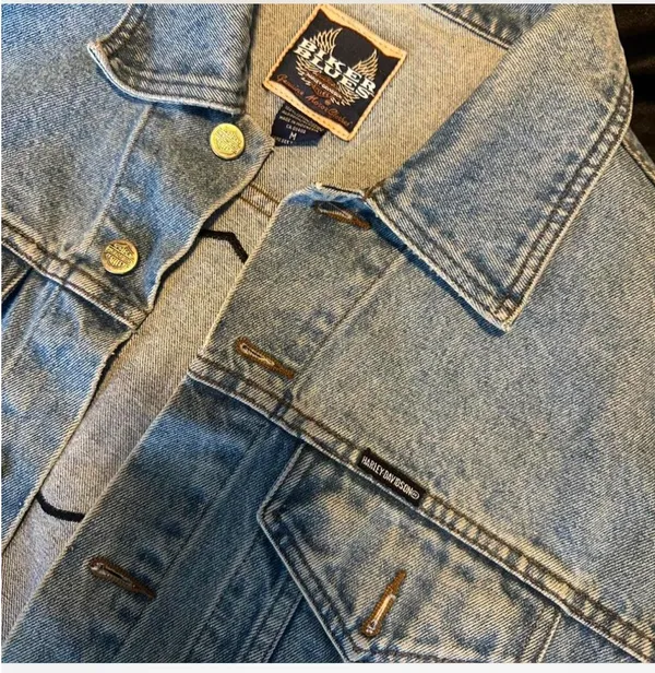 Harley-Davidson Jean Jacket embroidered  - Image 3