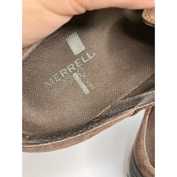 Merrell Encore Buckle Bracken Clogs Womens 10 Brown Good Suede Slip On Shoes - Image 7