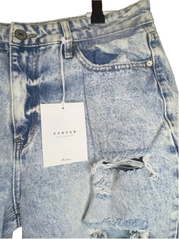 NWT KanCan Light Wash Distressed High Rise Ankle Skinny Denim Jeans - Image 2