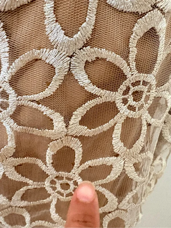 Showpo Ruth Midi Dress Natural Floral Lace Strappy Slip Dress US 10 NWT - Image 7
