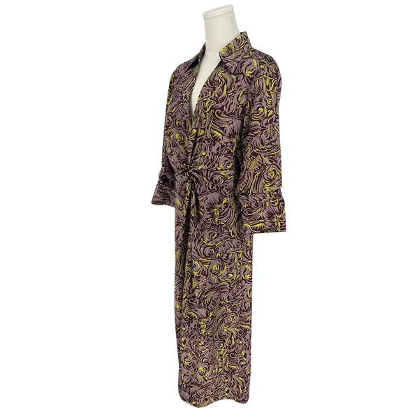 Cinq à Sept Dayna Desert Rose Floral Chiffon Midi Dress Size‎ 10 - Image 8