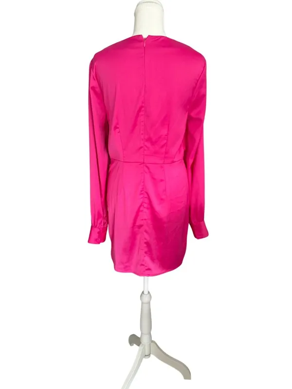 STEVE MADDEN Burgundy Pink Block Long Sleeve Dress Size Small - Image 3