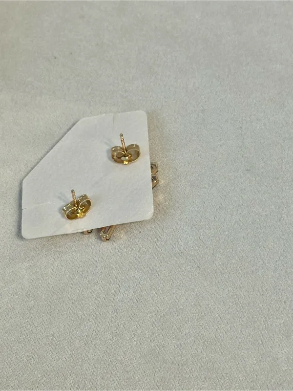 Anthropologie Colorful Baguette Gold Filled Earring - Image 3