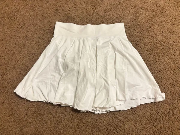 Justice running shorts, Joy Lab brown running shorts, White skirt - Image 2