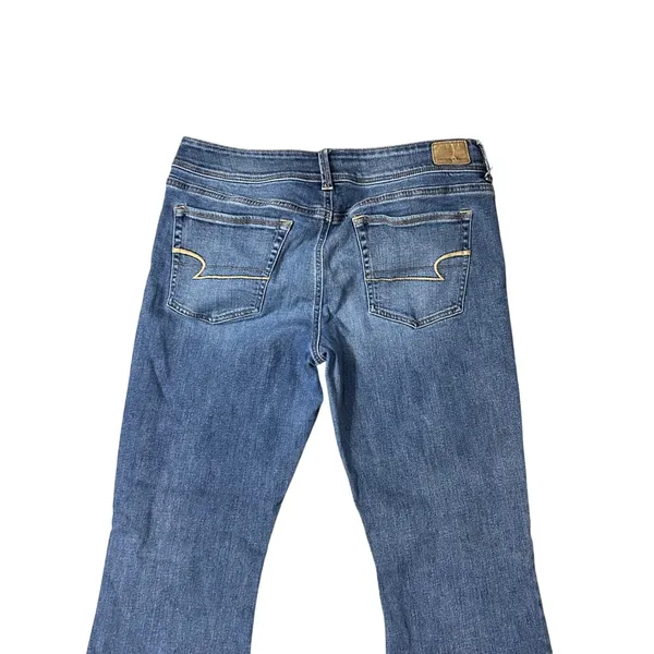 American Eagle Womens 16 Regular Kick Boot Super Stretch Blue Denim Jeans - Image 16