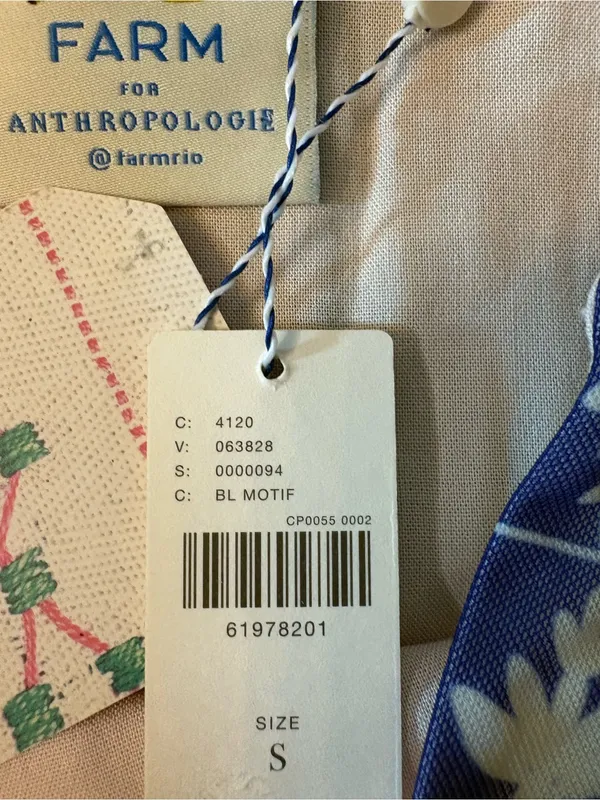 Farm Rio X Anthropologie Tiered Midi Skirt Women Small Cream Tropical Floral NWT - Image 11
