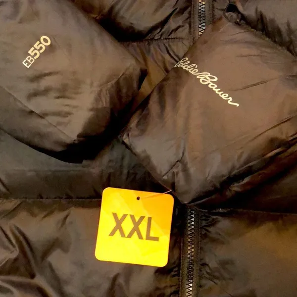 EDDIE BAUER Luna Peak Black Quilted Down Women’s Winter Coat Sz XXL - Image 8