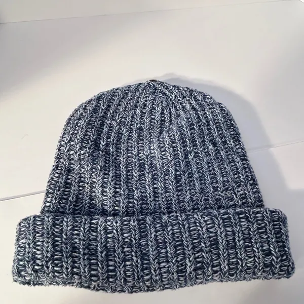 Love Your‎ Melon Speckled Knit Beanie Hat Blue White - Image 5