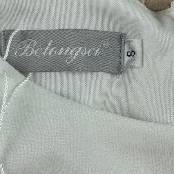 Belongsci Womens White Cut Out‎ Skater Dress Sleeveless Mini 8812# Size S NEW - Image 4