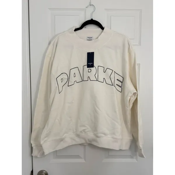 Parke x Target Mockneck Sweatshirt Women’s Size L/XL Cream Oversized - Image 2