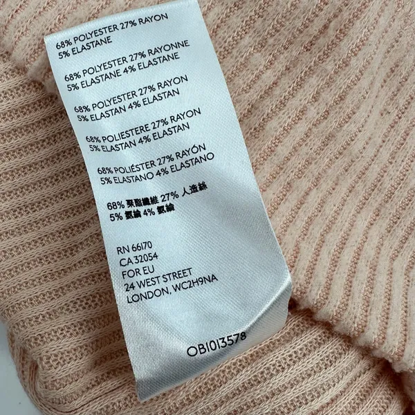 We The Free Sweater Womens L Peach Main Squeeze L/S Knit Oversized Boatneck Top - Image 6