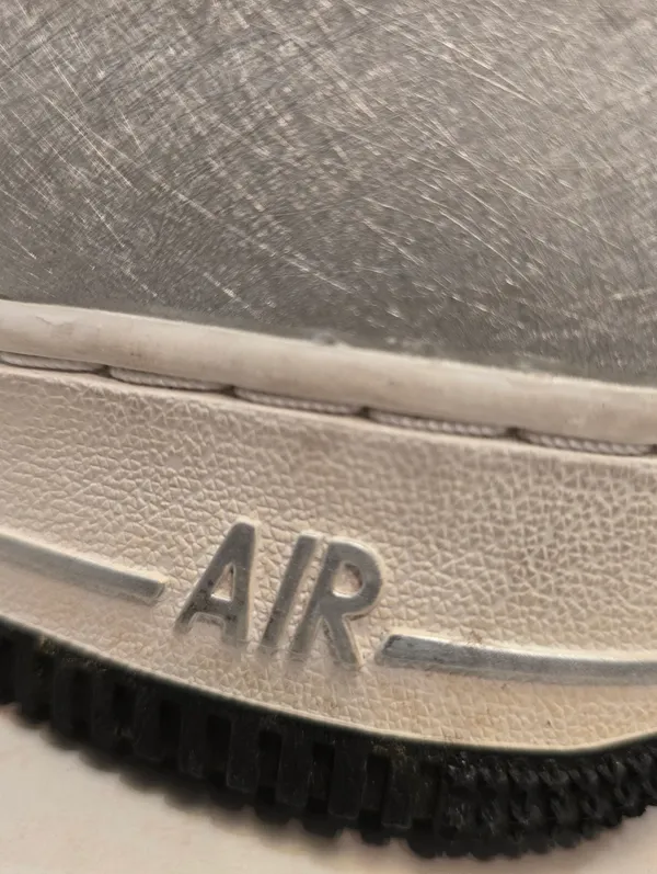 {7Y/W8.5} Nike Air Force 1 GS Sky Nike Metallic Silver Hyper Crimson Toggle - Image 10