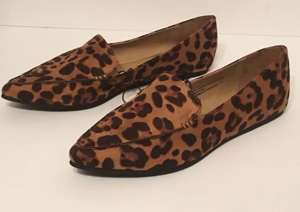 Leopard Print Loafers, Size 8 1/2 Brown - Image 2