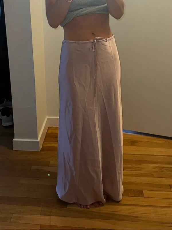Amazon Skrtimory Satin Silk Maxi Skirt – Blush Pink | NWT - Image 5