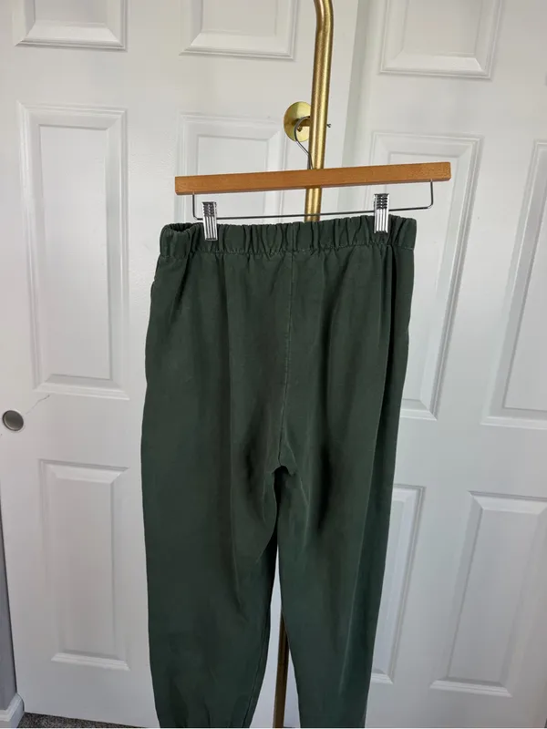 Brandy Melville Green Cotton Blend Jogger Sweatpants Size S - Image 4