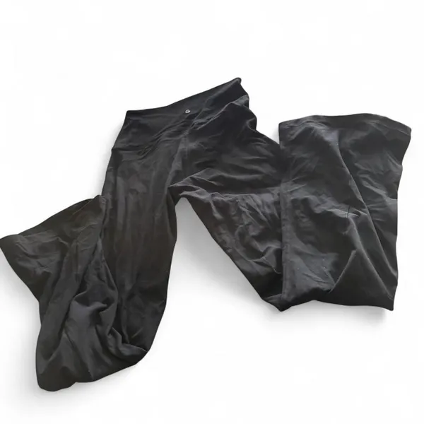 GLOWMODE Black High Waisted Full Length Workout Leggings - Image 2
