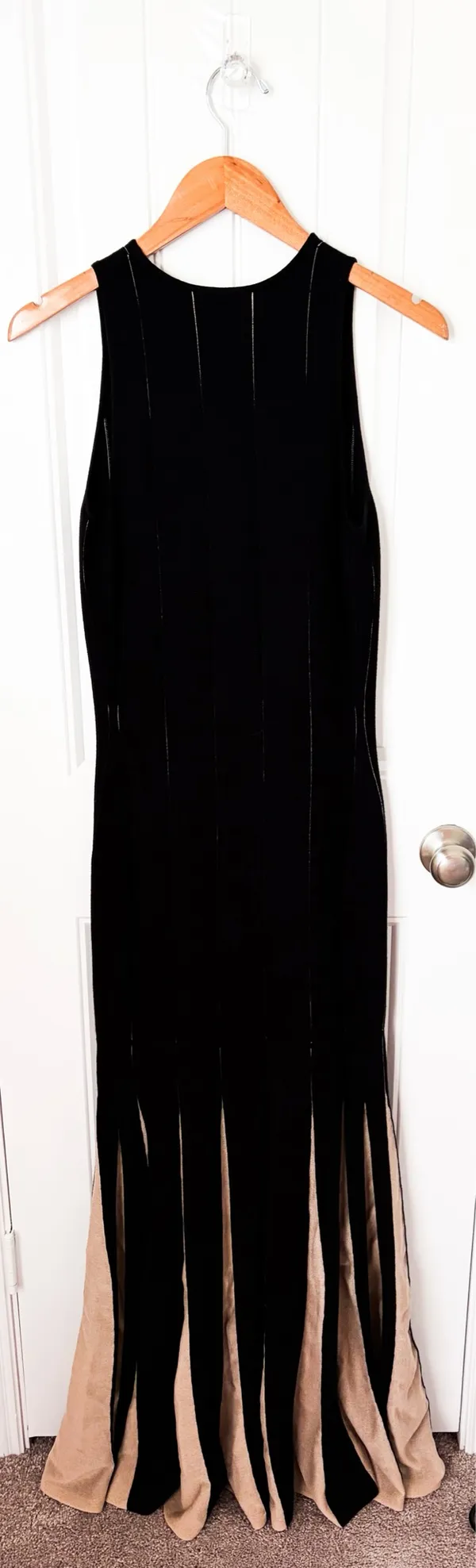 Line & Dot Kelli Pleat Sweater Dress Black and Nude Size Small NWT - Image 4