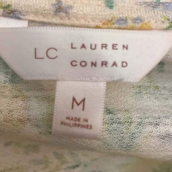LC Lauren Conrad women’s pineapple print lace top size M - Image 7
