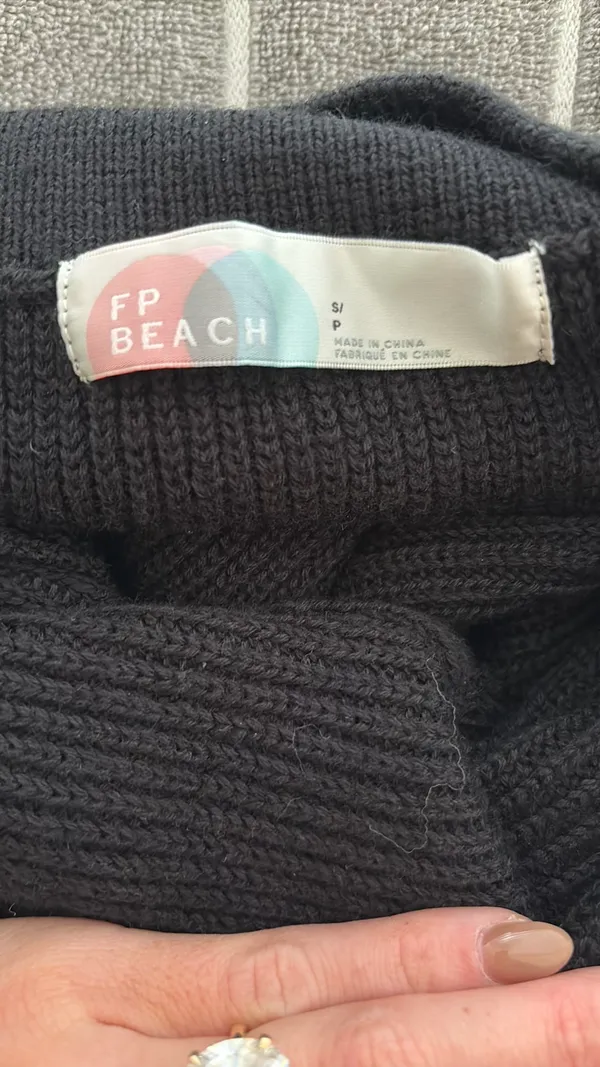 Free People Black knit Dress Mini - Image 4