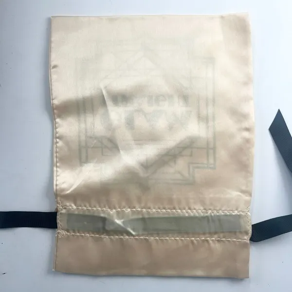 Sephora Glam Straight Drawstring Satin MakeUp Delicates Travel Bag Champagne New - Image 4