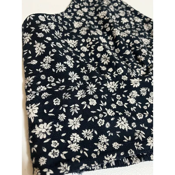 NWT L American Eagle Floral Halter Crop Top Smocked Preppy Coastal Vacation $25 - Image 6