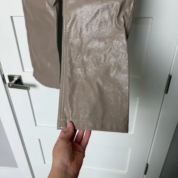 Abercrombie & Fitch 90s Straight Ultra High Rise Leather Pants - Image 5