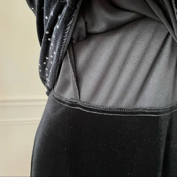 Scott McClintock 2000 Millennium Black Velvet Column Halter Dress 10 - Image 10
