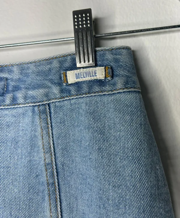 Jean Denim Mini Skirt Bruce Button Front Size 25 - Image 4