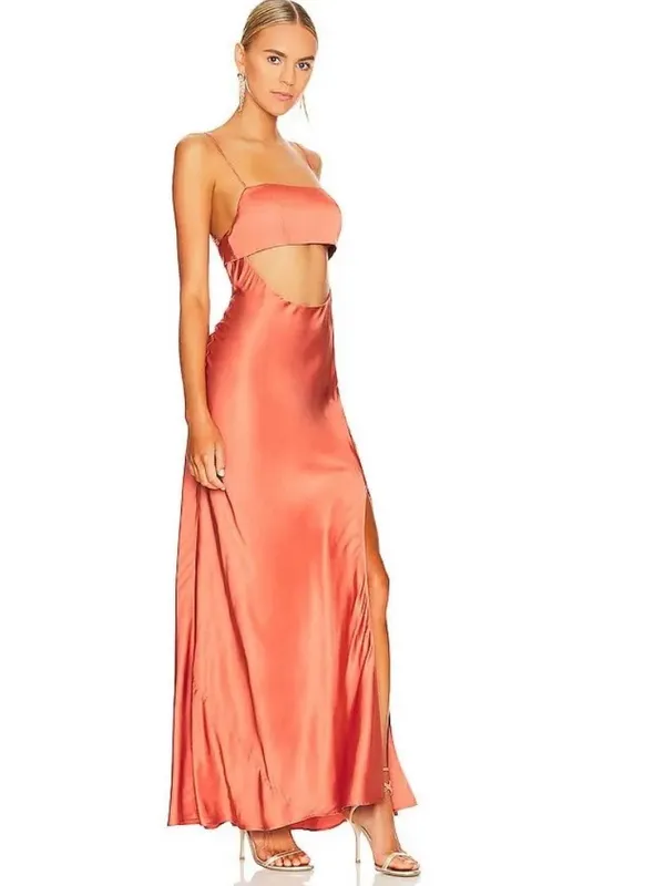 LPA Revolve Adellum Maxi Dress in Copper size XS $248 - Image 3