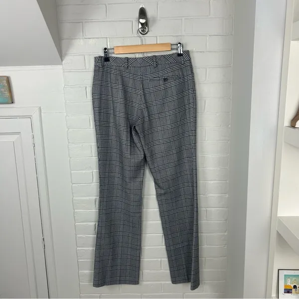 Calvin Klein Black White Houndstooth Plaid Modern Fit Trouser Pants Size 4 - Image 10