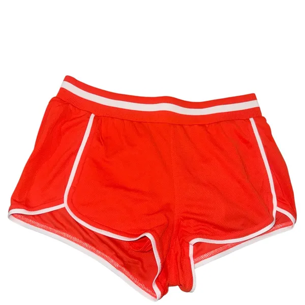 NWOT Free People Movement Prep In Your Step Shorts Orange White Small - Image 2