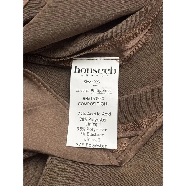 HOUSE OF CB Women Reva Satin Gathered Corset Dress Toffee Size XS $255 NEW - Image 7