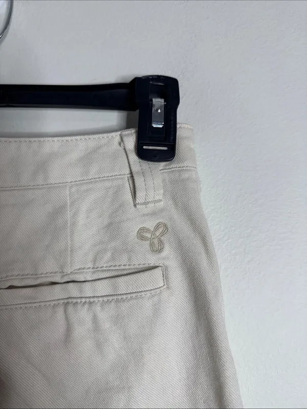 TNA Cotton Cargo Ivory Straight Leg Mid Rise Waist Pants Utility size 2 - Image 7