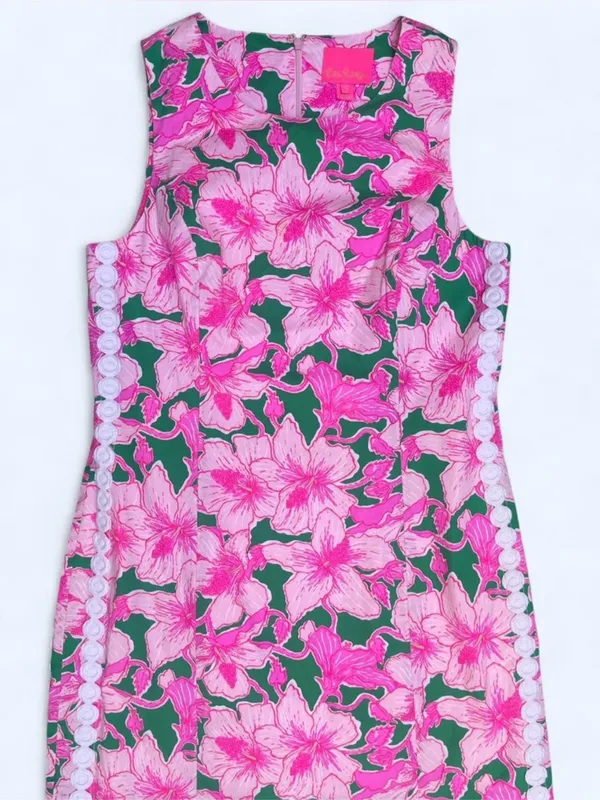 Lilly Pulitzer Mila Stretch Shift Dress Preppy Resort Palm Beach Cruisewear 14 - Image 4