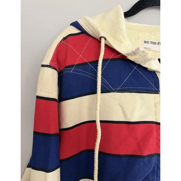 Free People We The Free Ry Zip Thru Jacket Hoodie Americana Women's Size XS - Image 9