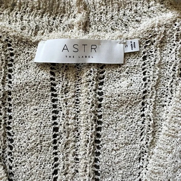 Astr The Label Knit Sweater Womens Small Wrap Front Cream - Image 2