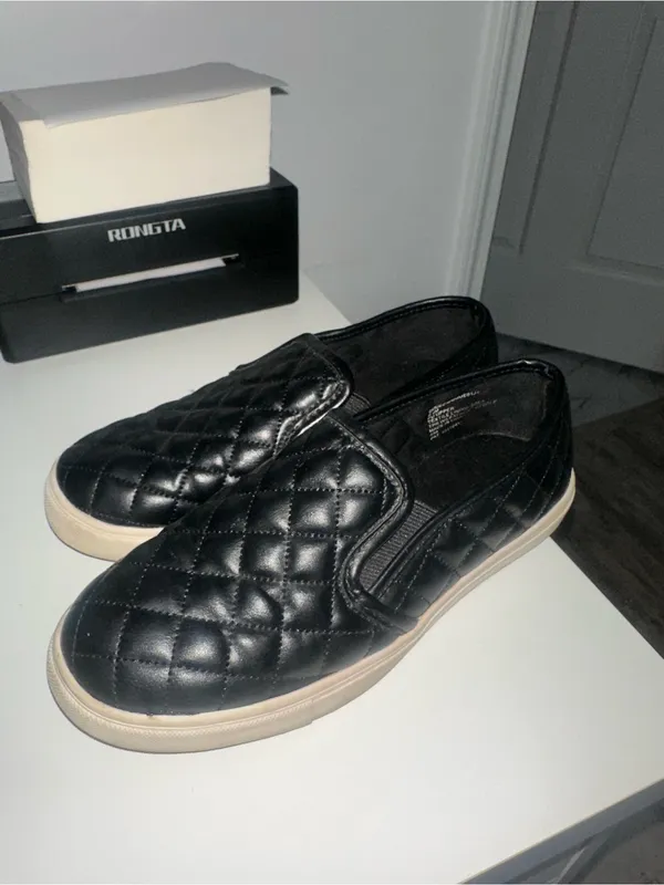 Madden Girl Quilted Black Slip-On Loafers - Image 3