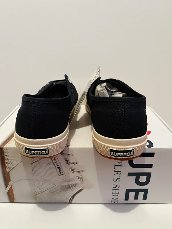 Superga 2750 Cotu Black White Sneaker - Image 3