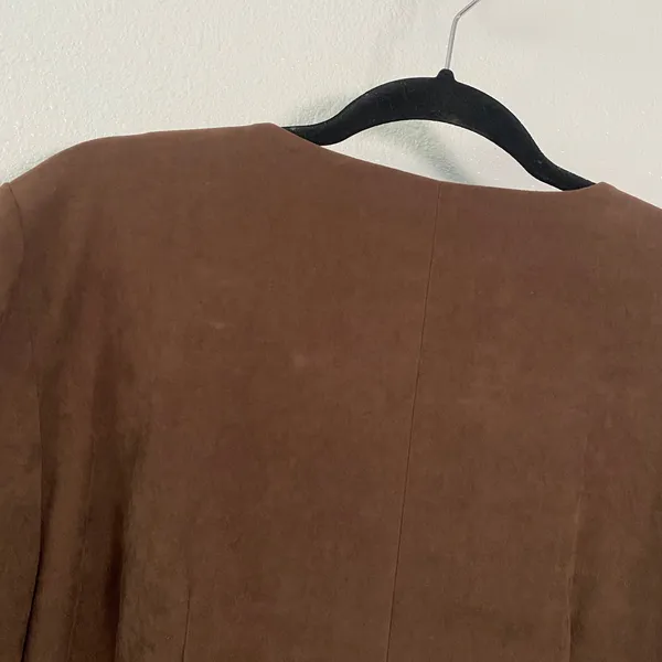 Brown Vegan Suede Jacket 14WP Goblincore Forest Fairy Cottagecore Western Boho - Image 5