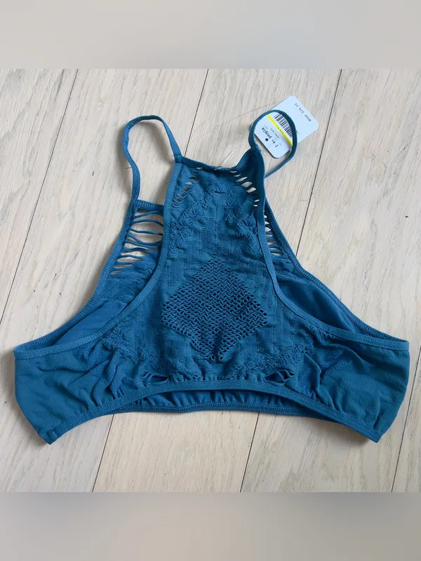 Free People Hanalei Seamless Bra Bralette in Jewel Blue NWT - Image 4