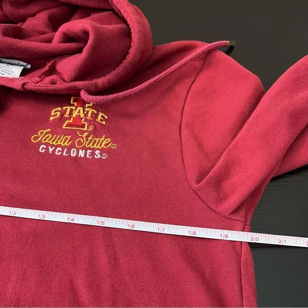 ✨‎ Champion Women’s Red Quarter Button Iowa State Hoodie Large - Image 10