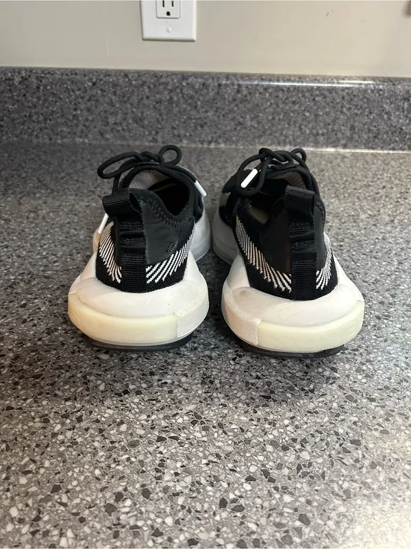 Sorel Black and White Knit Lace-Up Athletic Sneakers - Image 5