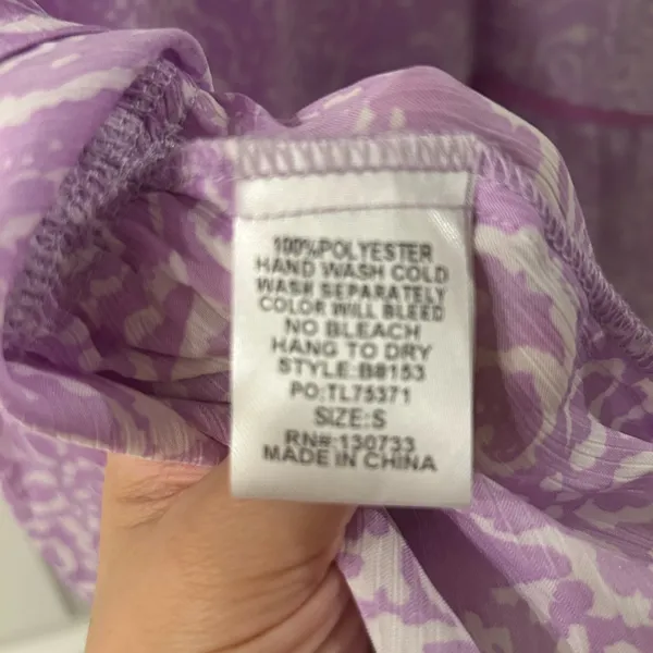 NWT Umgee Lavender Paisley Blouse Size Small - Image 6